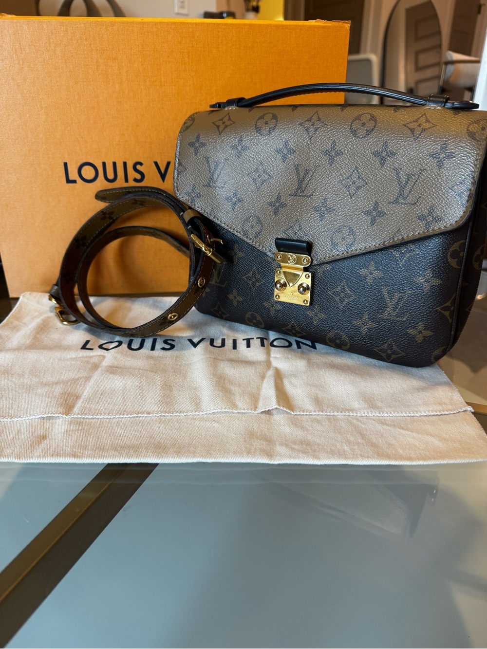 Louis Vuitton Pochette Metis Reverse Monogram Canvas Crossbody Bag